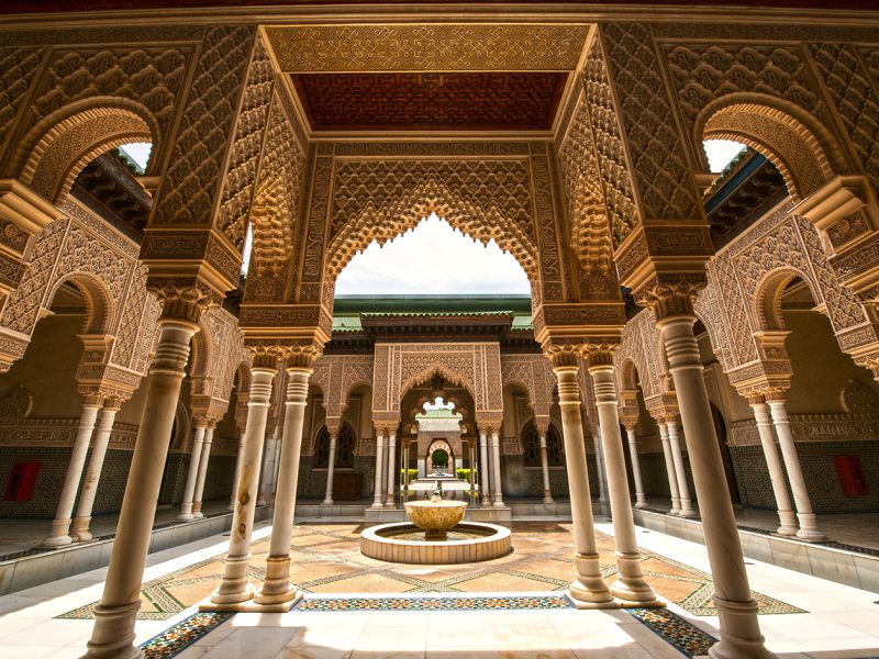 Located within the Botanical Gardens, the Moroccan Pavilion is designed to showcase the rich arts and architecture of Morocco. The master plan follows the Moroccan tradition of movement from the public to private realms through gardens. The water channel was designed to represent the link between the countries of Morocco and Malaysia.